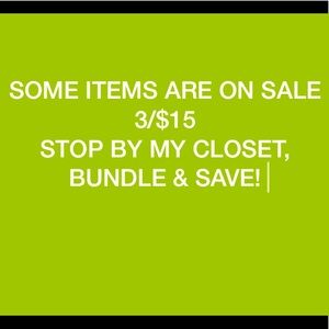 3 Items for $15! Bundle up for discount